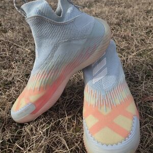 Adidas N3XT L3V3L Futurenatural Basketball Shoes - Sky Tint/Coral, Size 11.5